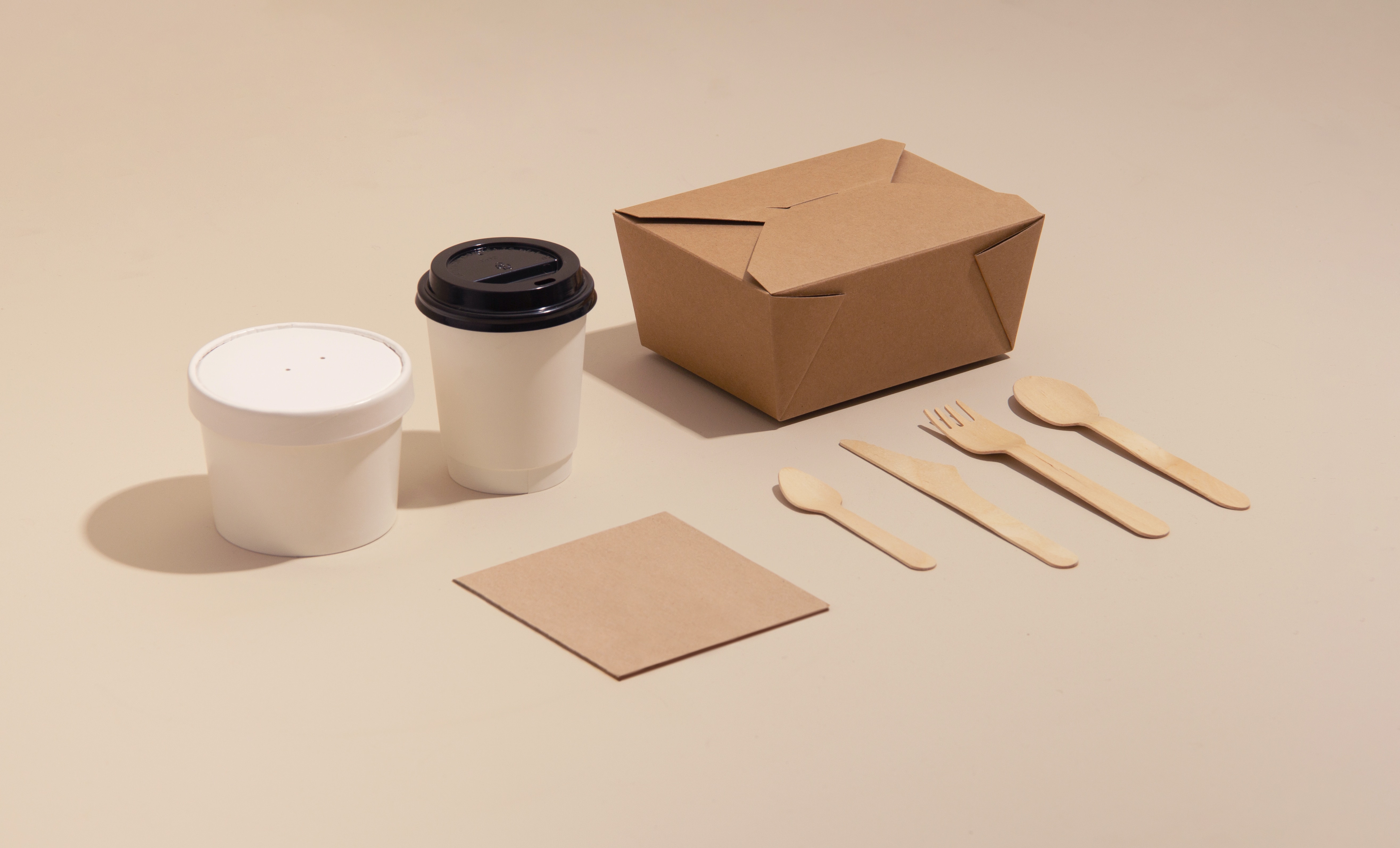 Photo of different food packaging and food contact materials