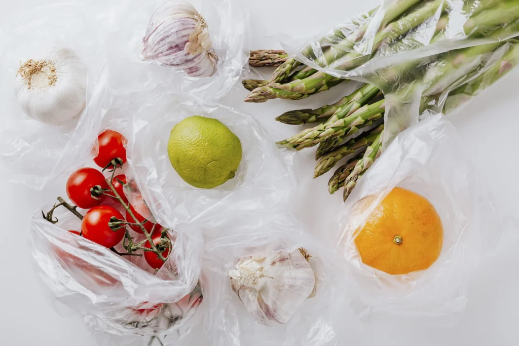 Plastic Wrapped Food
